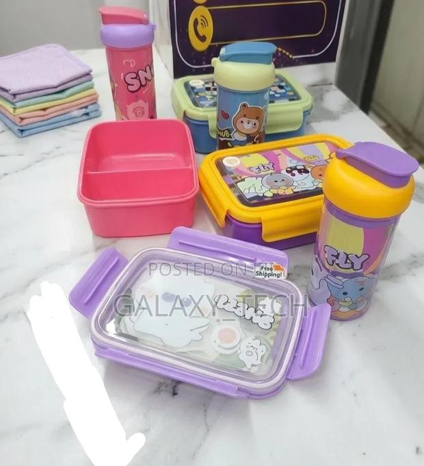 2 Compartment Bento Lunch Box Plus Water Bottle