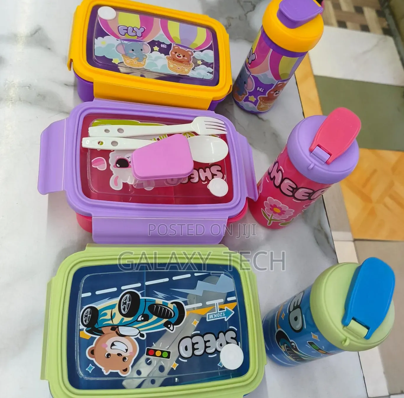 2 Compartment Bento Lunch Box Plus Water Bottle