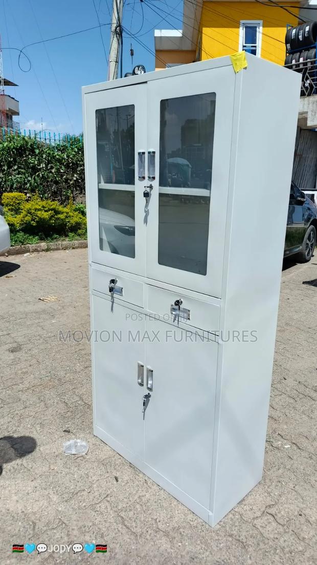 4lockable Filling Cabinet Half Glass File Cabinet - thumbnail 2