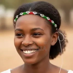 African Kenyan Beaded Headband Necklace