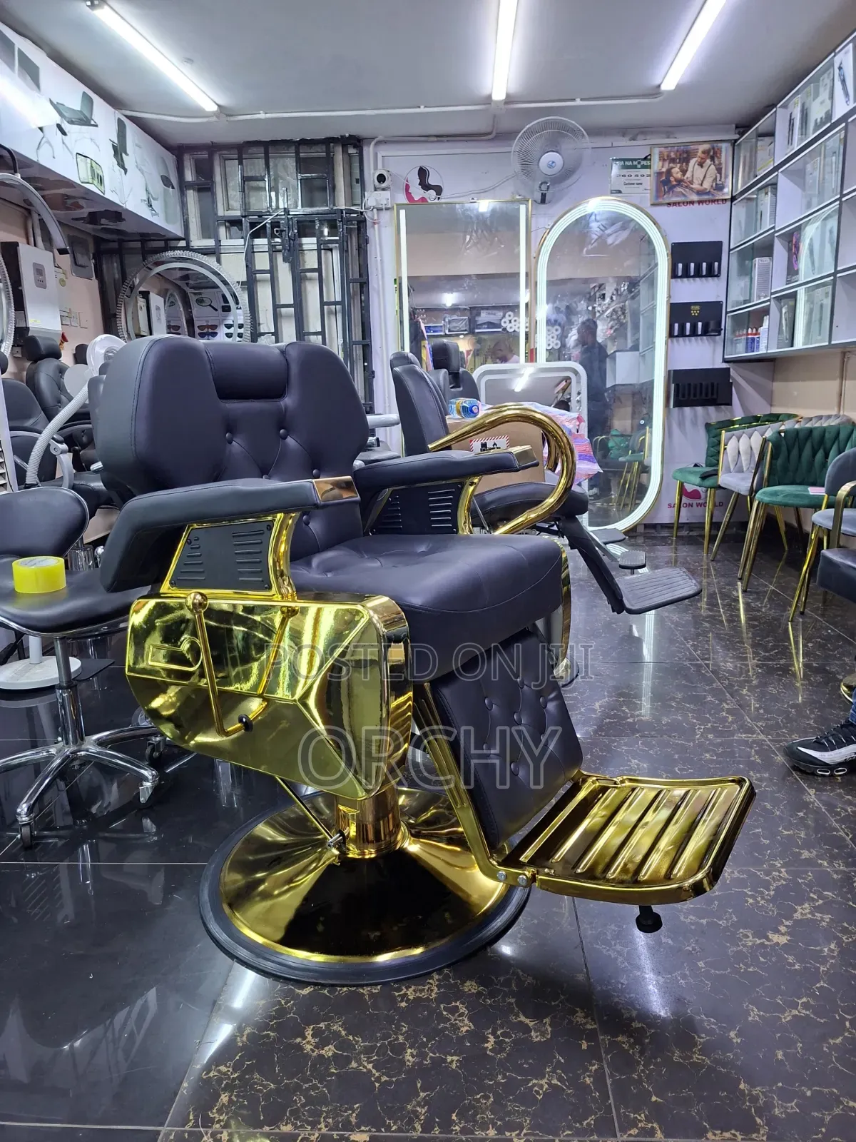 Golden Imported Barber Chair