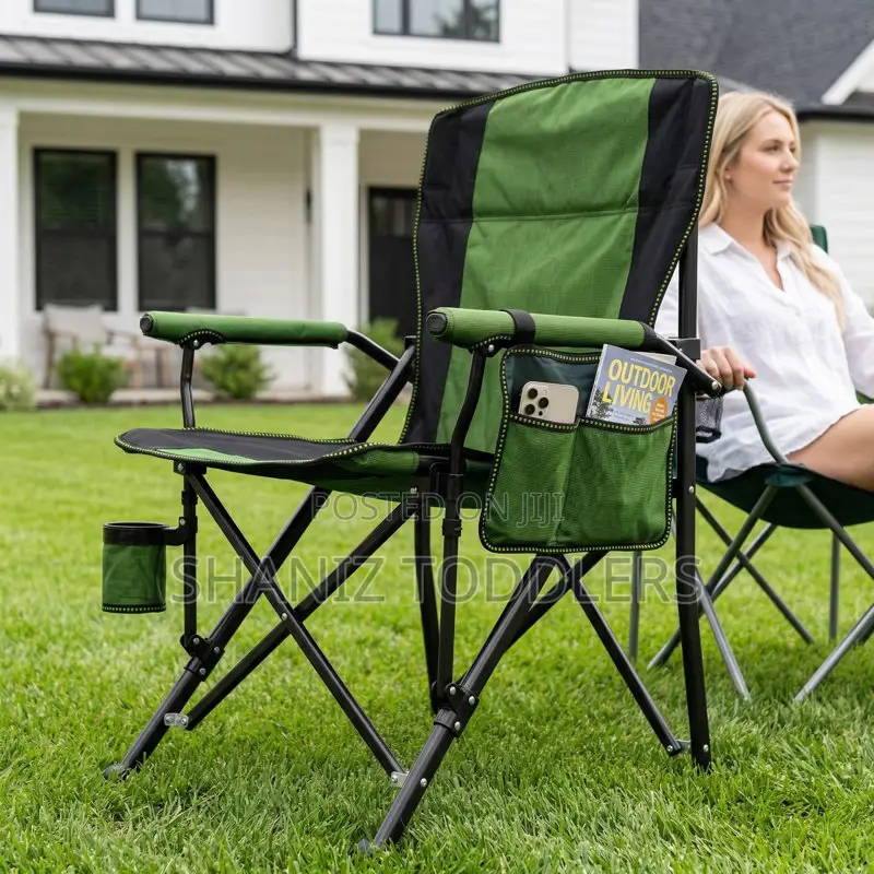 Folding Camping Chair Portable Outdoor Seat With Cup Holder