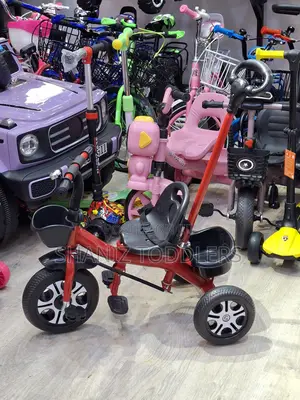 Kids Tricycle With Parent Push Handle 3 Wheel Bike