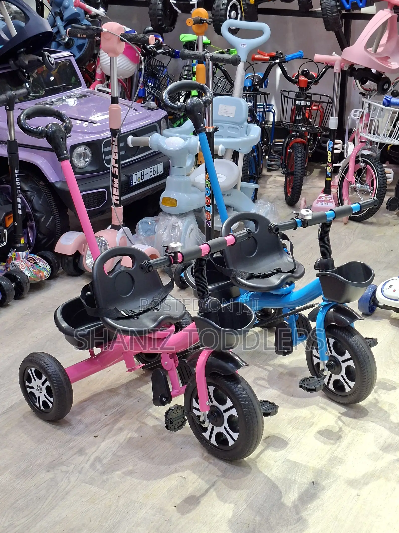 Kids Bike With Parent Handle Baby Bicycle With Seat Belt