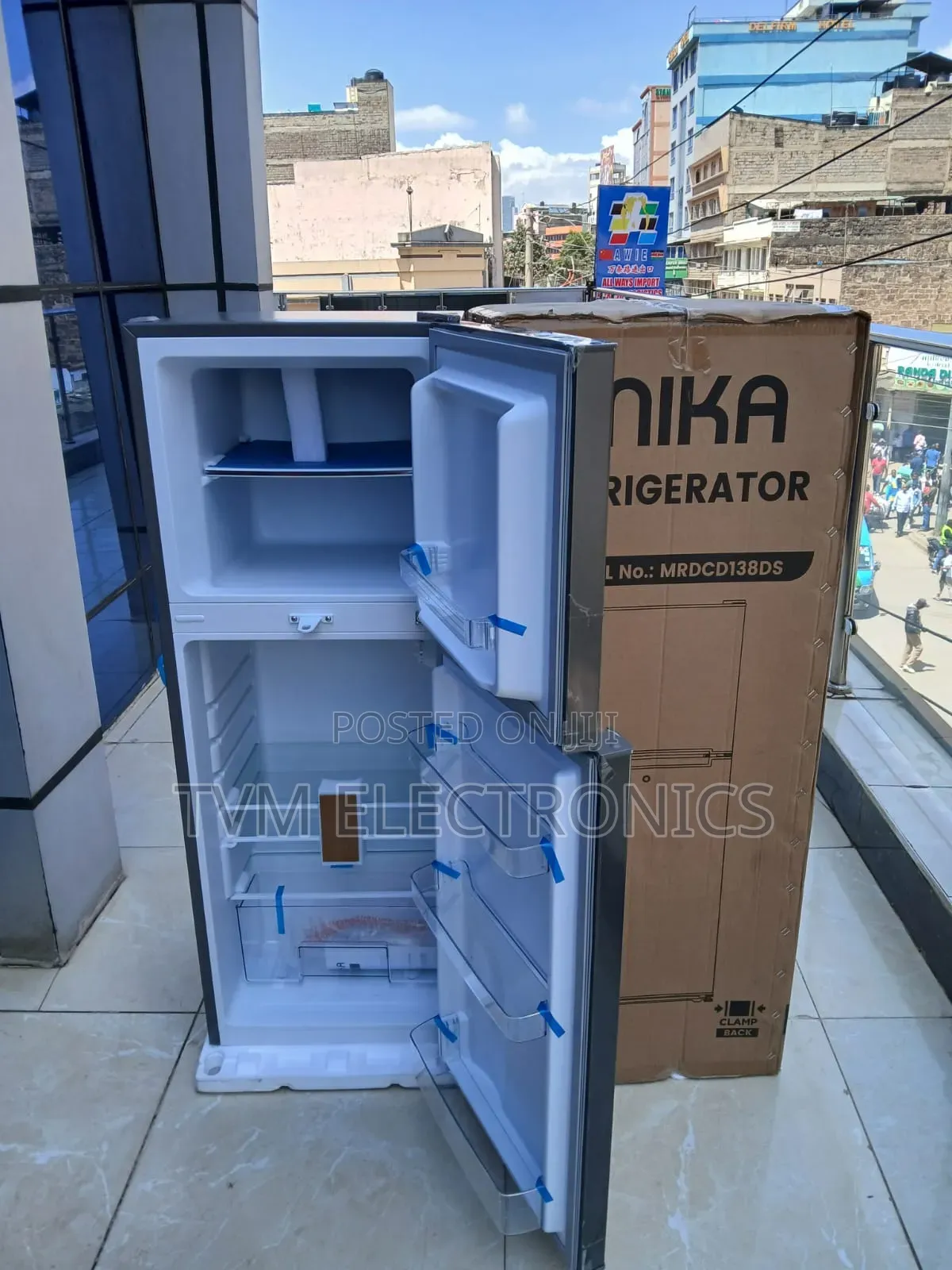 Mika 138 Liters Mrdcd138xlb Double Door Fridge,Silver Inox