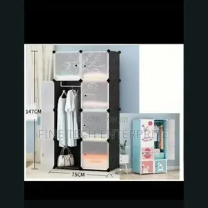 Portable 2- Column by 4 Plastic Wardrobes