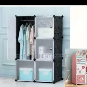 Portable 2- Column by 3 Plastic Wardrobes .