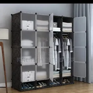 Portable 4- Column Plastic Wardrobes