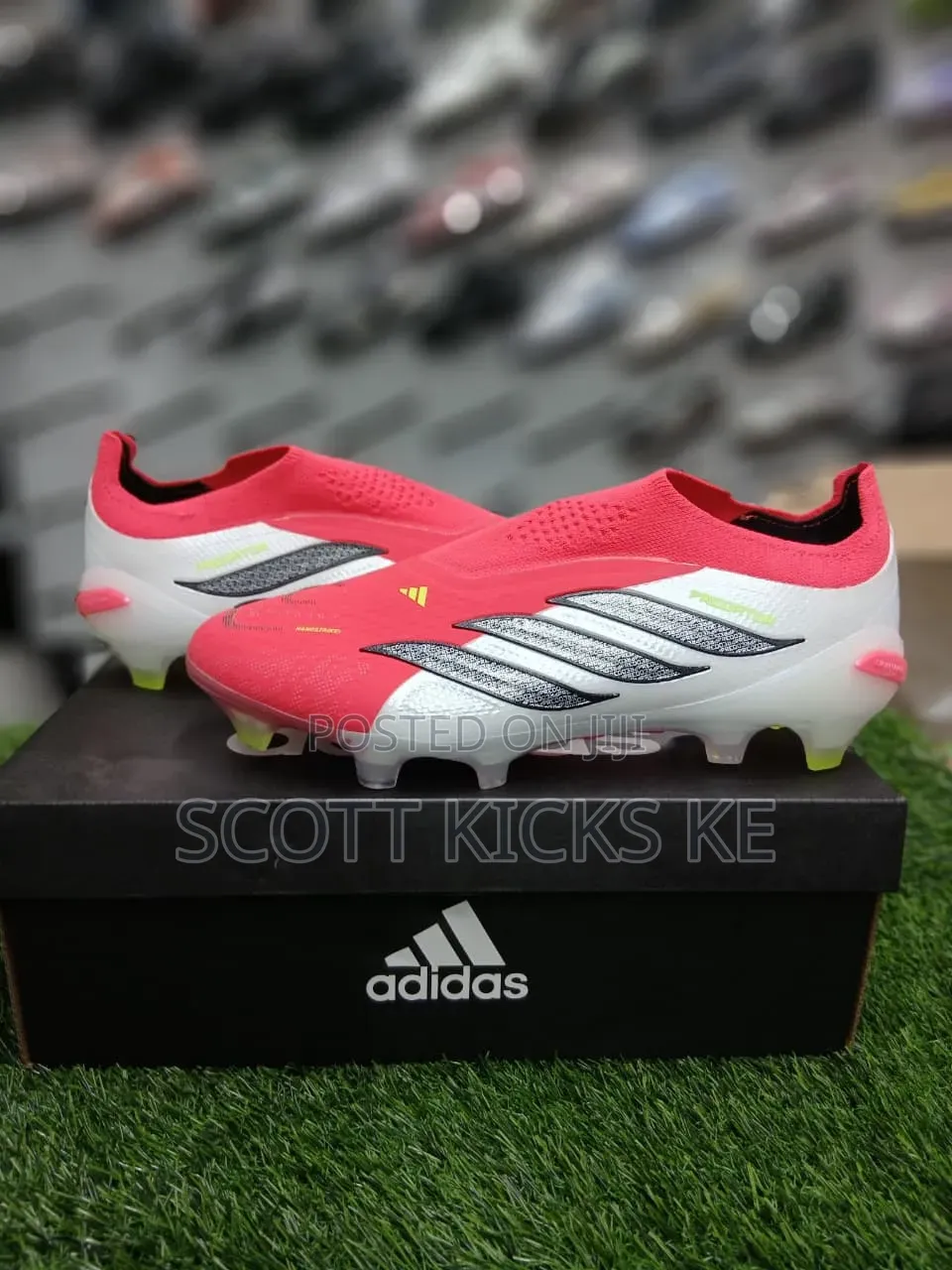 Adidas Predator Spine Red Laceless
