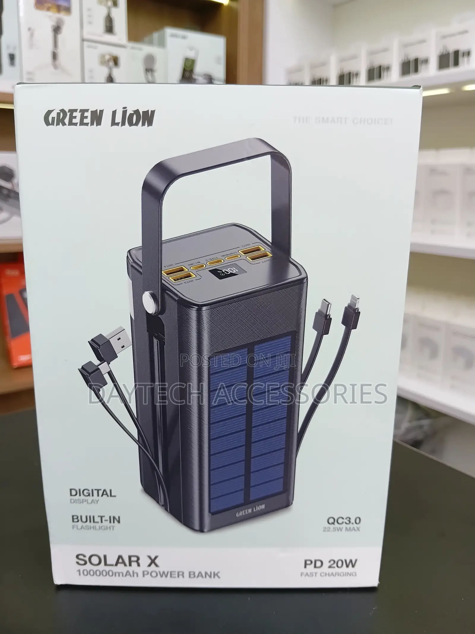 Green Lion Solar X Power Bank 100,000mah