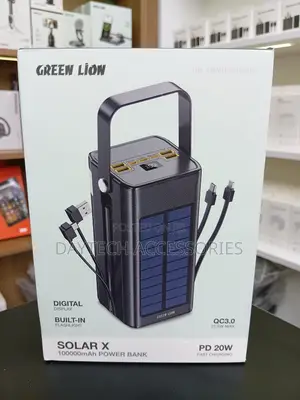 Green Lion Solar X Power Bank 100,000mah