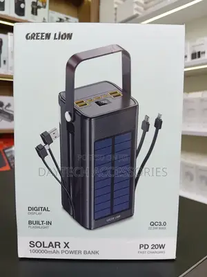 Green Lion Solar X Power Bank 100,000mah