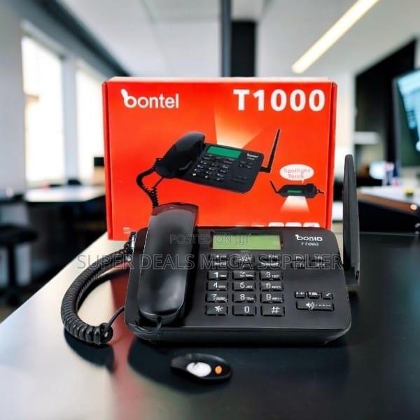 Bontel T1000 Dual Sim GSM Fixed Wireless Desktop Phone With SMS - thumbnail 2