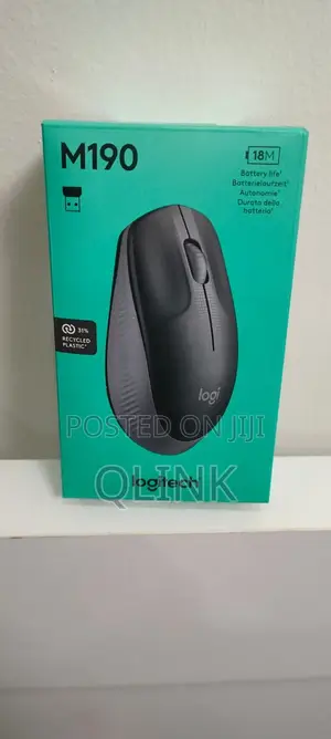 Logitech M190 Full-Size Wireless Mouse - Mid Grey