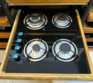 Bolesi Built-in 4 Burner Gas Hob – Tempered Glass, Auto Ignition