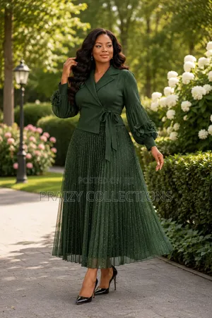 Blossom Grace Miyaki Pleated Maxi Dress