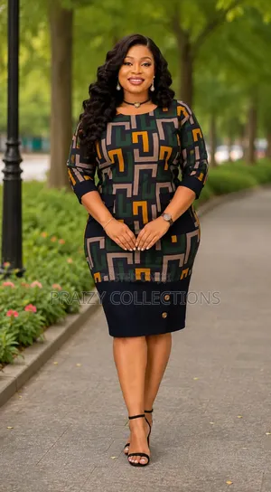 The Urban Luxe Geometric Midi Dress