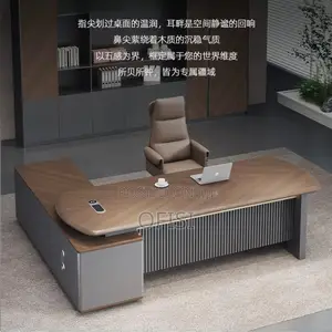 Office Desk; Modern L-Shaped Executive Desk - 1.8 Meters