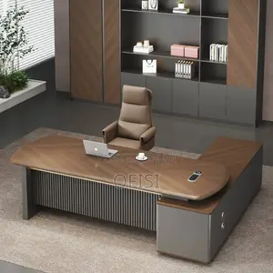 Office Desk; Modern L-Shaped Executive Desk - 1.8 Meters