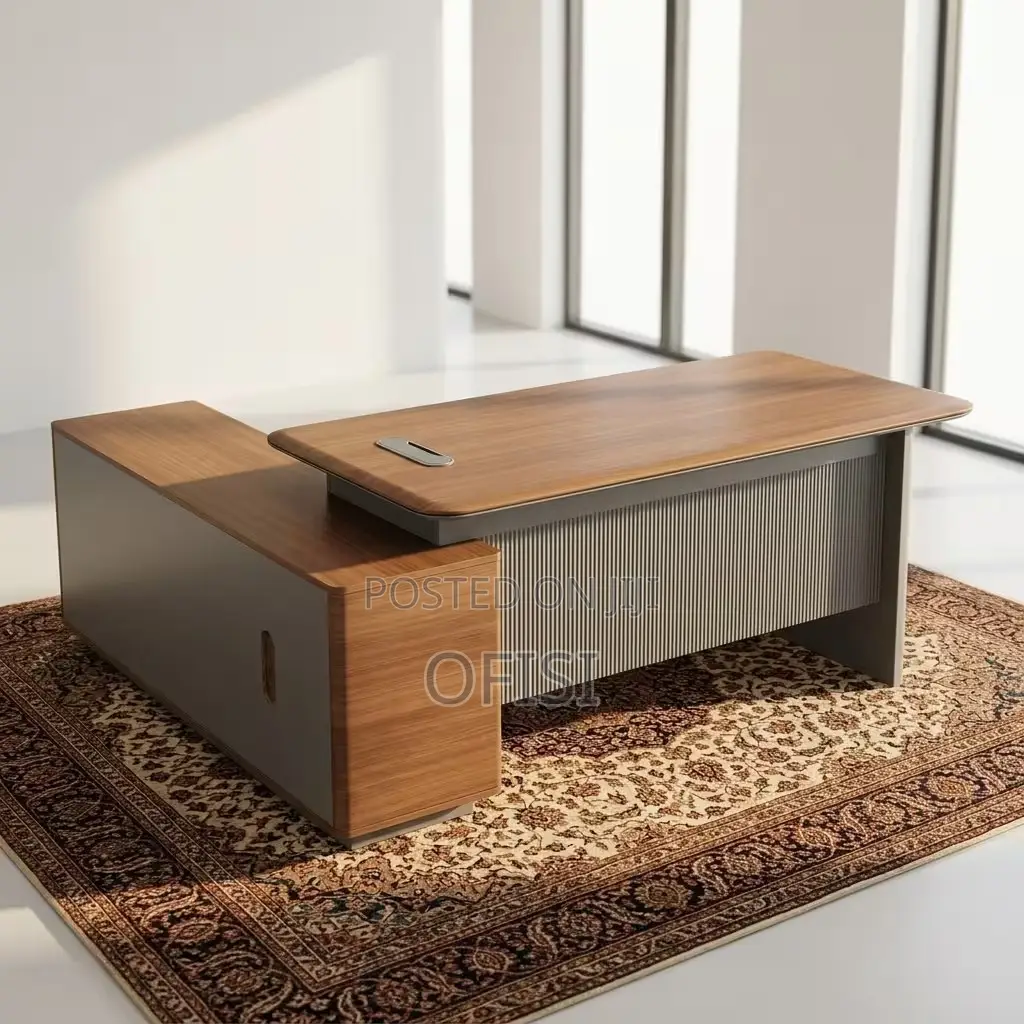 Office Desk; Modern L-Shaped Executive Desk - 1.8 Meters