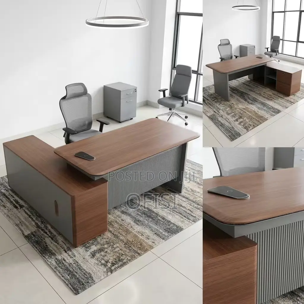 Office Desk; Modern L-Shaped Executive Desk - 1.8 Meters