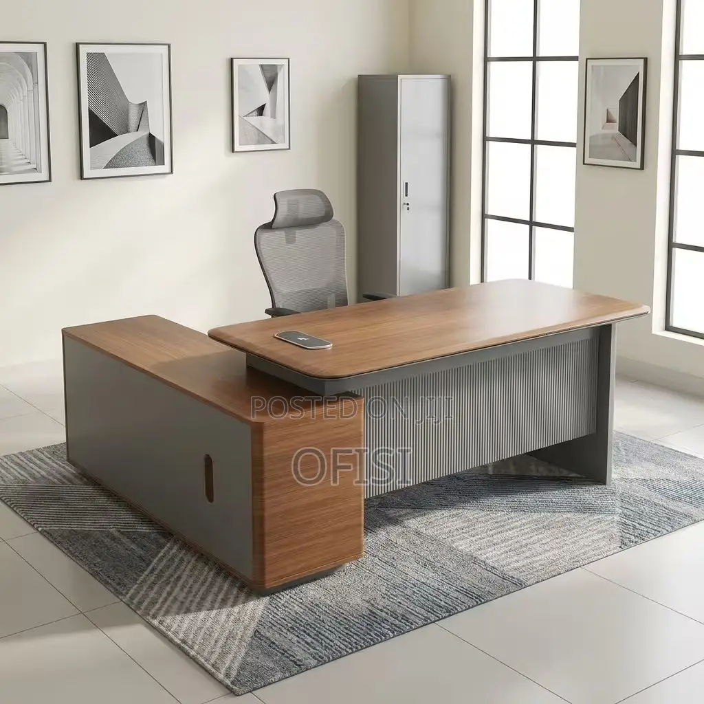 Office Desk; Modern L-Shaped Executive Desk - 1.8 Meters