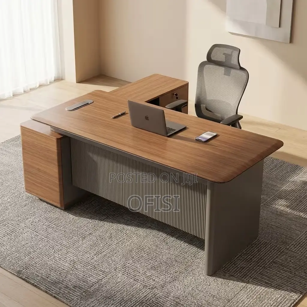 Office Desk; Modern L-Shaped Executive Desk - 1.8 Meters