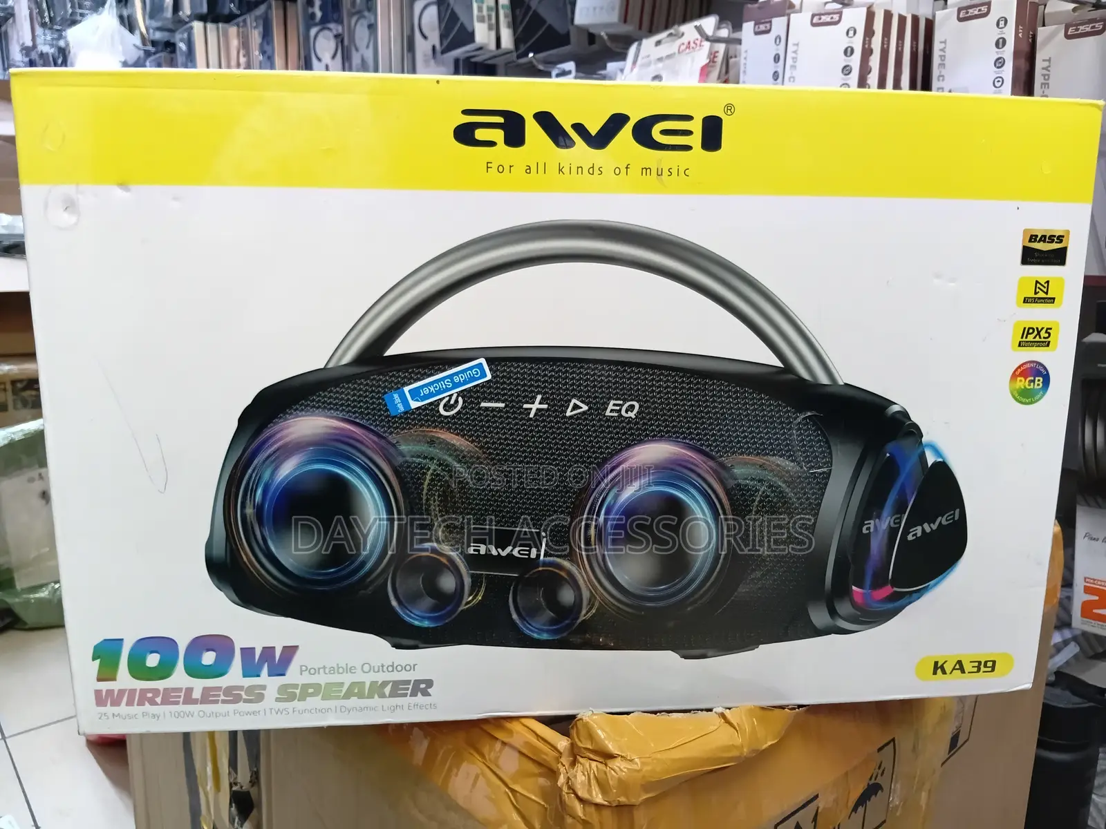 Awei Ka39 100w Outdoor Wireless Bluetooth Portable Speaker Stereo.
