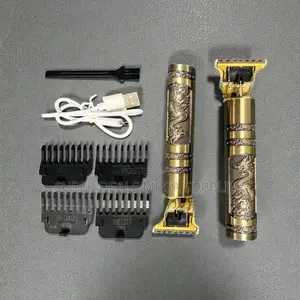 Vintage T9 Golden Engraved Usb Fashionable Hair Clipper Trimmer