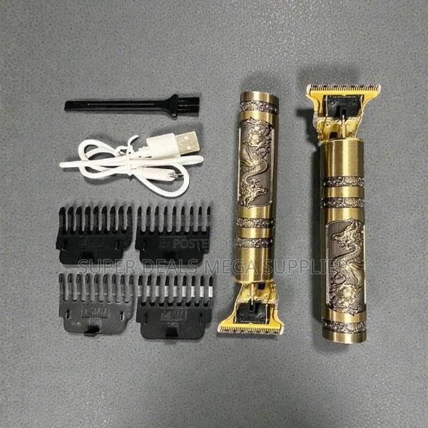 Vintage T9 Golden Engraved Usb Fashionable Hair Clipper Trimmer