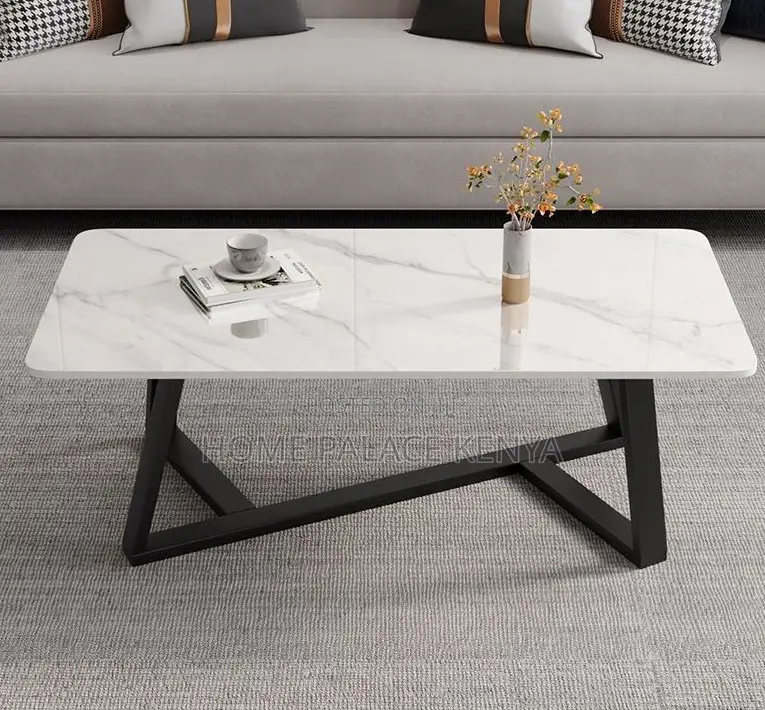 Coffee Table: Slate Top Table With Non Slip Special Shape Legs