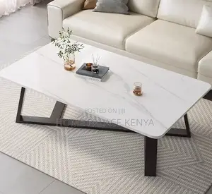 Coffee Table: Slate Top Table With Non Slip Special Shape Legs