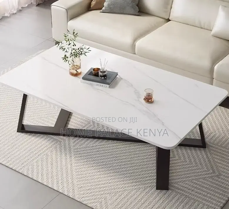 Coffee Table: Slate Top Table With Non Slip Special Shape Legs