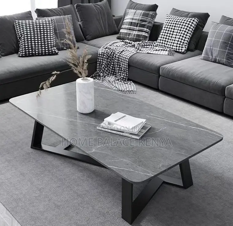 Coffee Table: Slate Top Table With Non Slip Special Shape Legs