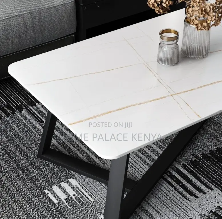 Coffee Table: Slate Top Table With Non Slip Special Shape Legs