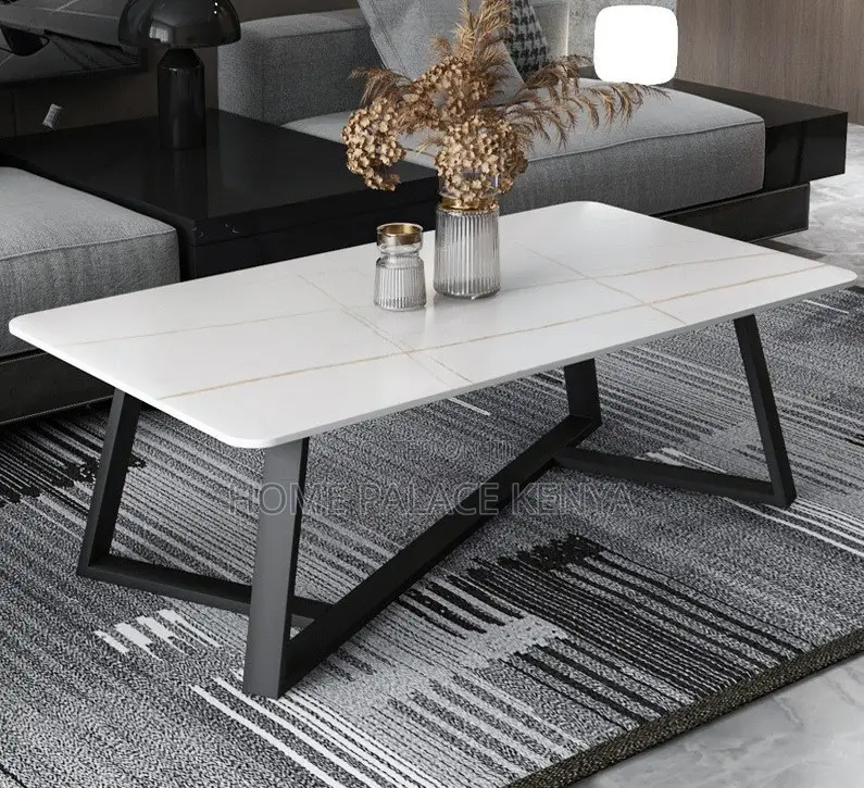 Coffee Table: Slate Top Table With Non Slip Special Shape Legs