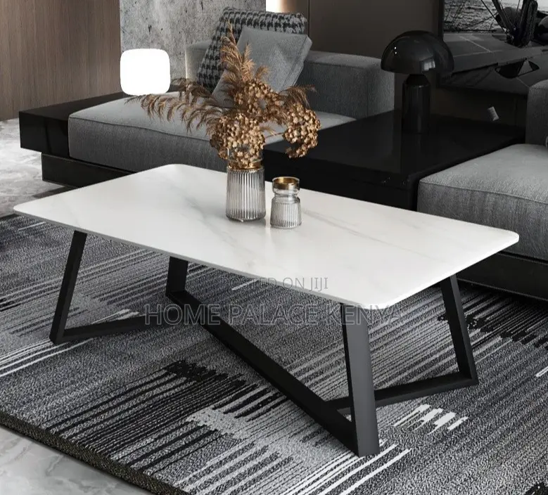 Coffee Table: Slate Top Table With Non Slip Special Shape Legs