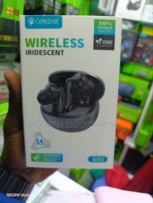 Celebrat W80 TWS Earbuds 2 Color Grey / White Hi-Fi Hd Voice Call.