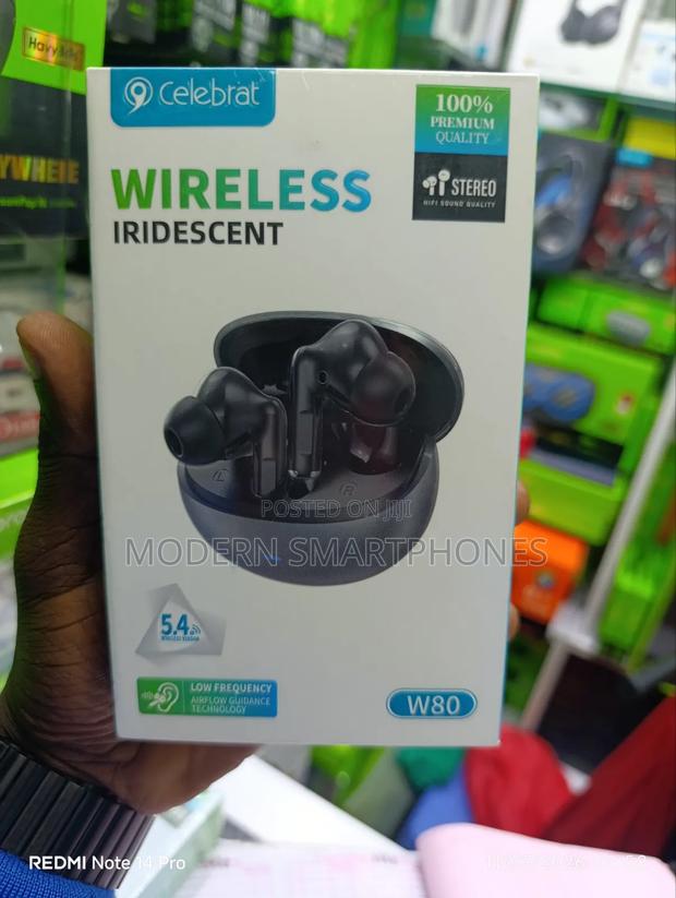 Celebrat W80 TWS Earbuds 2 Color Grey / White Hi-Fi Hd Voice Call.