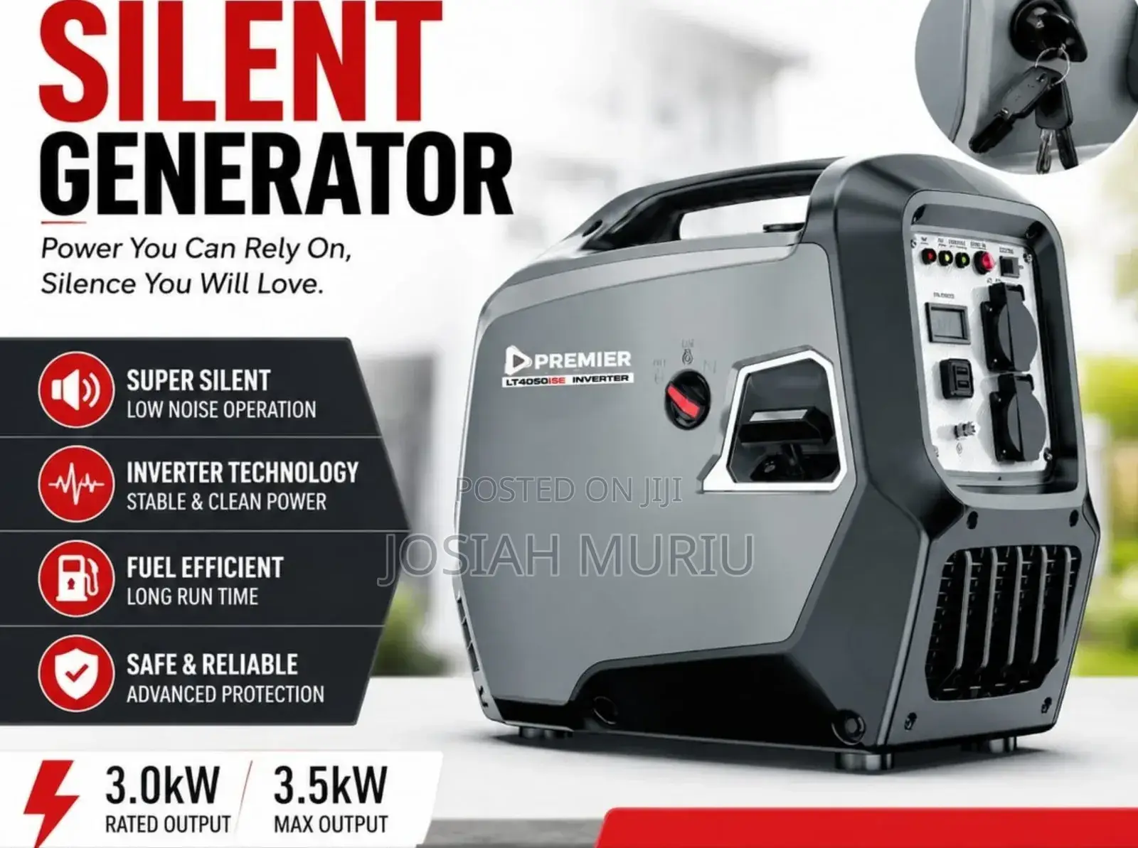 3.5kw Premier Silent Generator 149cc