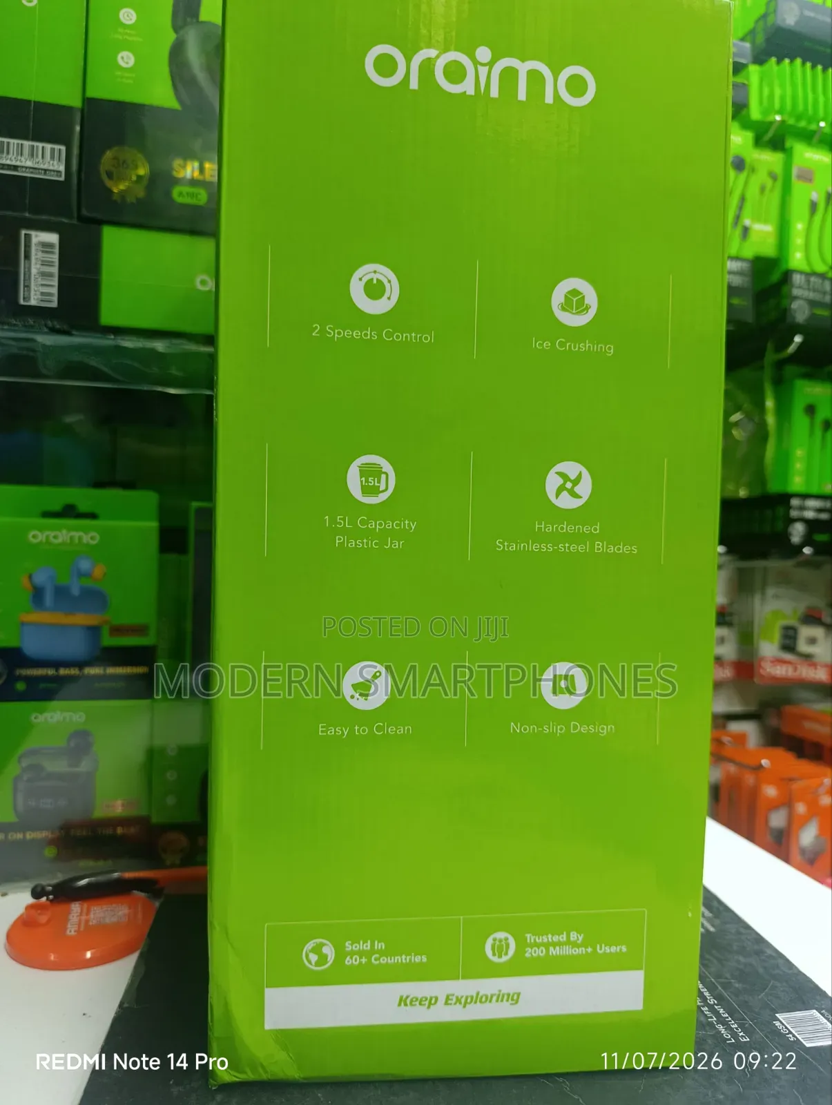 Oraimo Smartblender Sleek 1.5l 2 Speeds Blender