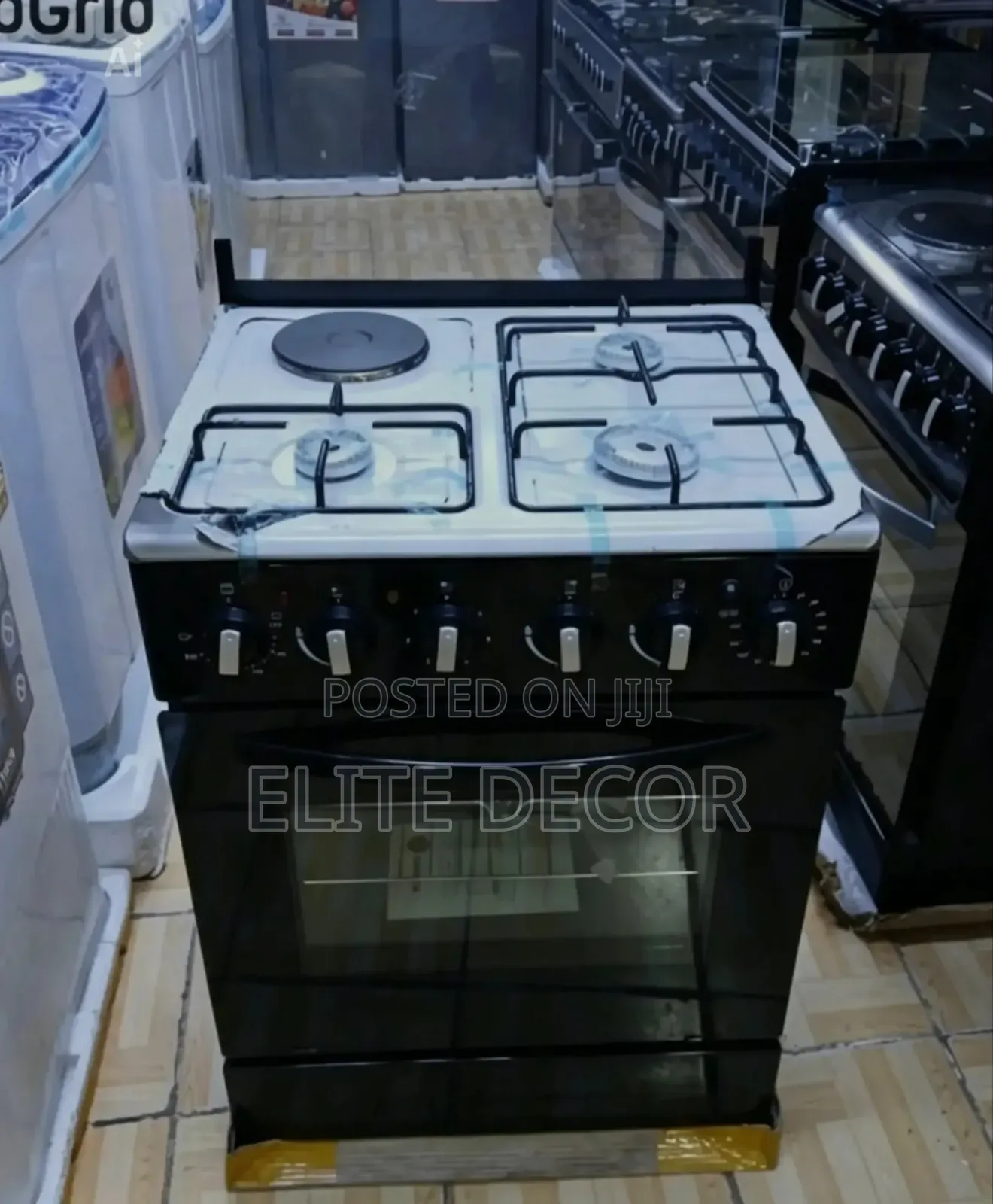 Volsmart Standing Cooker 60×60cm – 3 Gas + 1 Electric (Jet Burners)