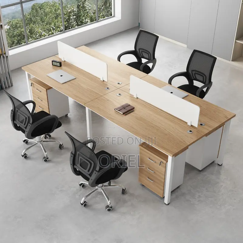 Office Workstation : Minimalist 2-Seater Shared Workstation