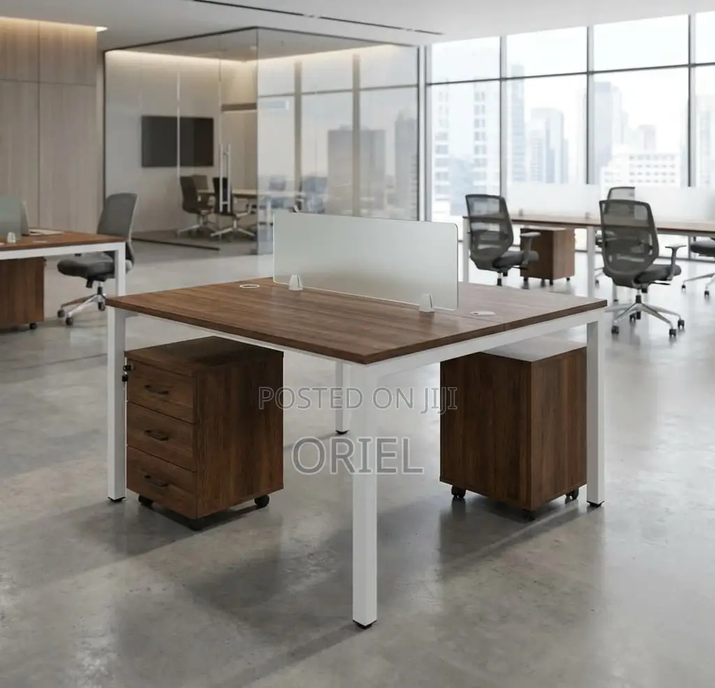 Office Workstation : Minimalist 2-Seater Shared Workstation