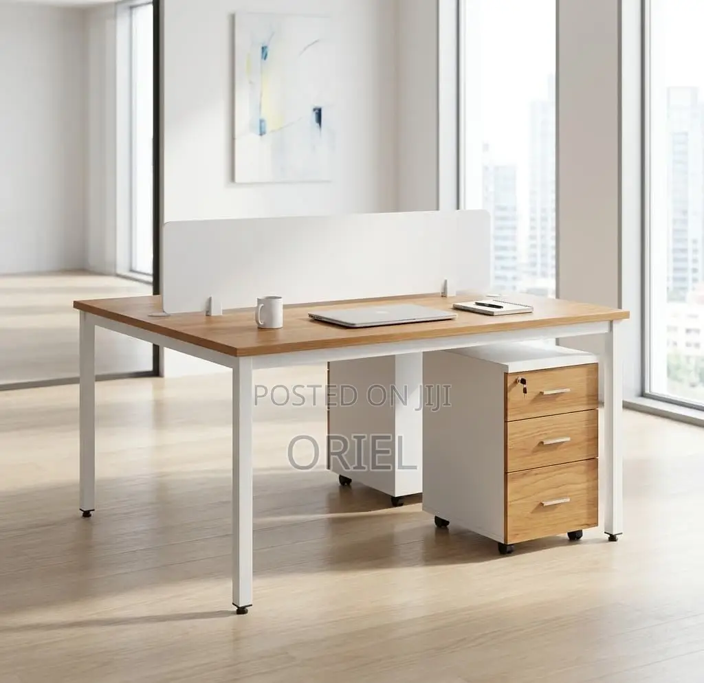 Office Workstation : Minimalist 2-Seater Shared Workstation