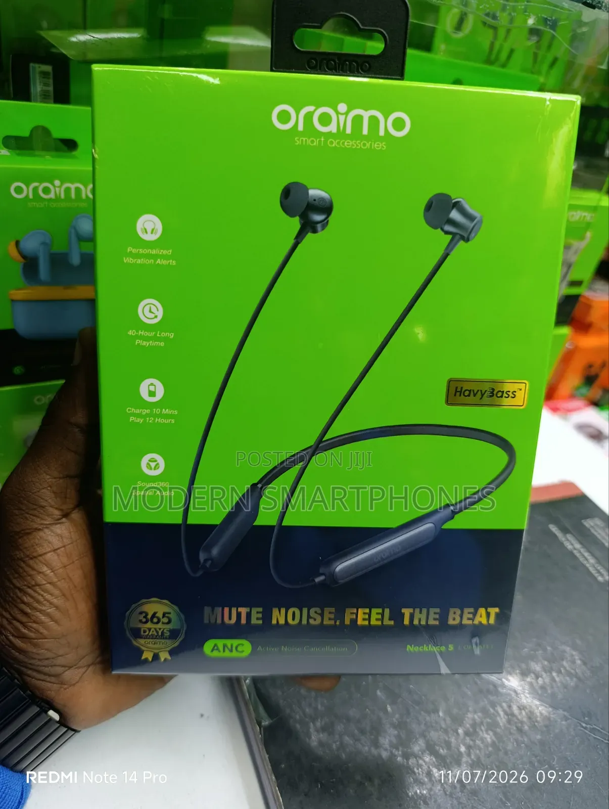 Oraimo Necklace 5 Oraimo Necklace 5 Anc Neckband Earphones