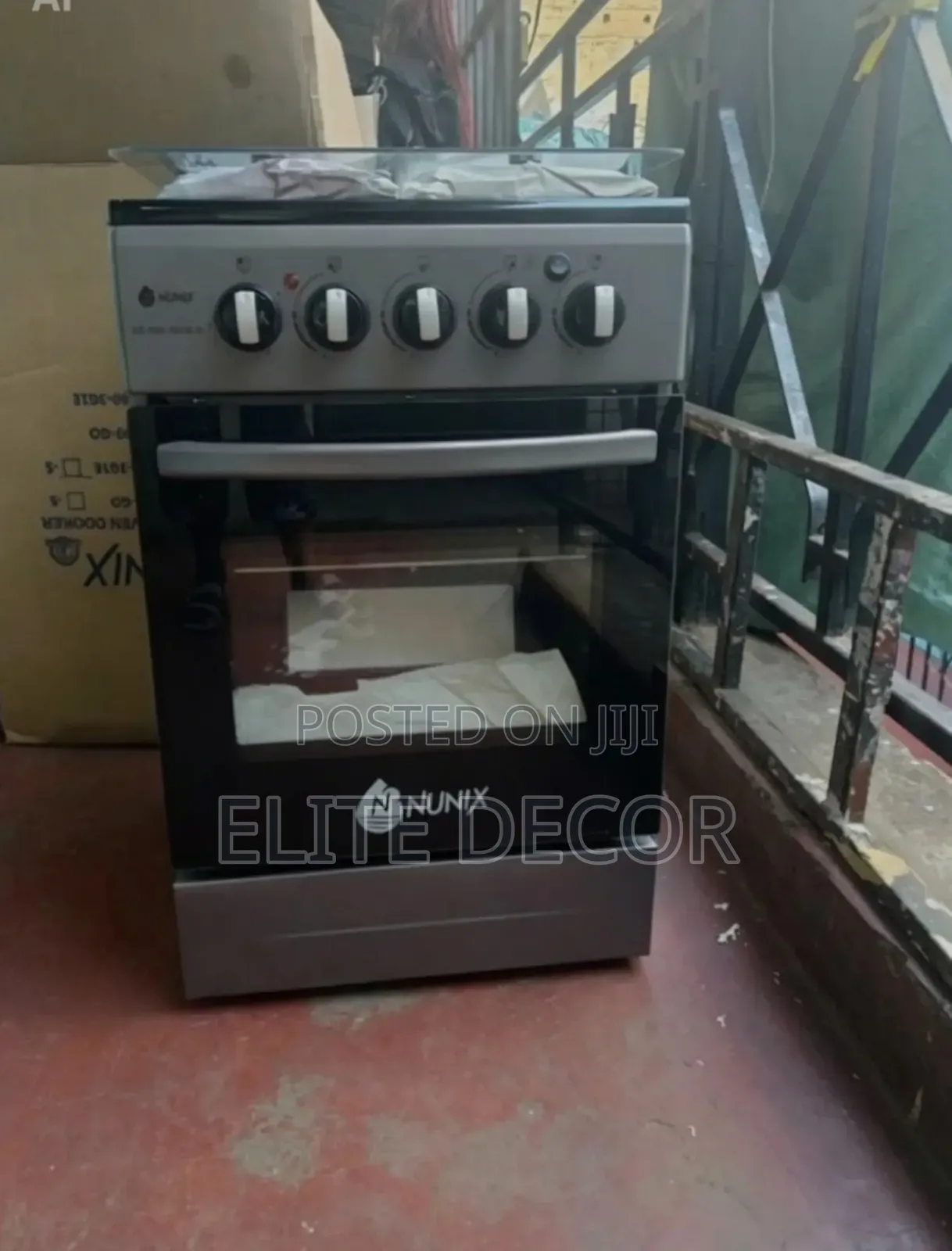 Nunix 50×55cm Standing Cooker (3 Gas + 1 Electric)