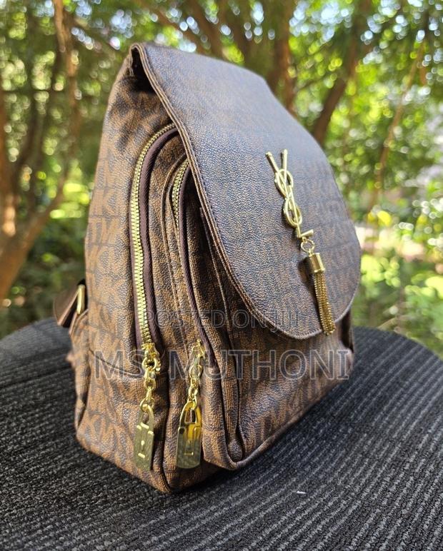 Monogram Print Quality Mimimalist Backpack - thumbnail 3