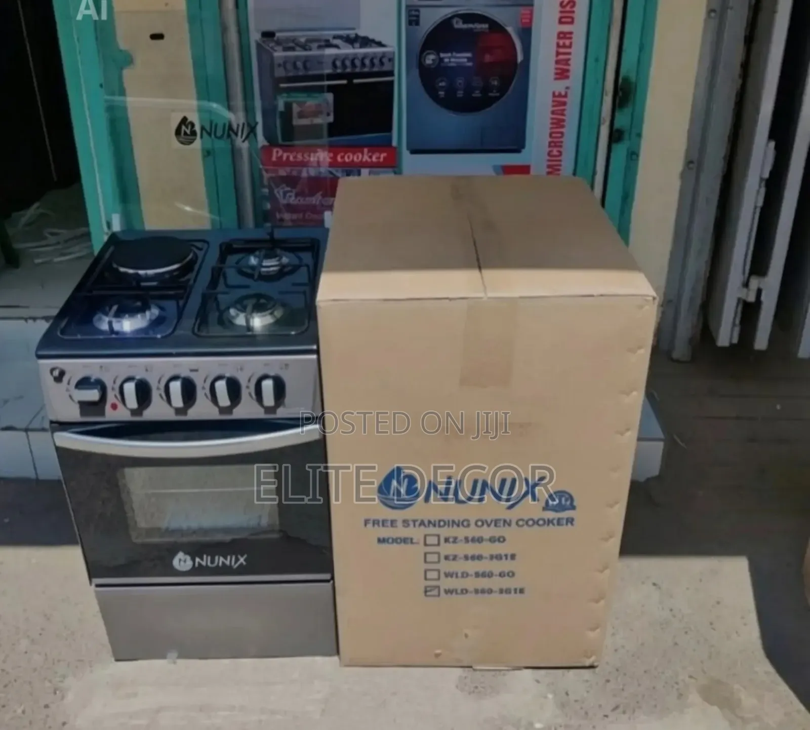 Nunix Standing Cooker 3gas 1 Electric With Gas Oven
