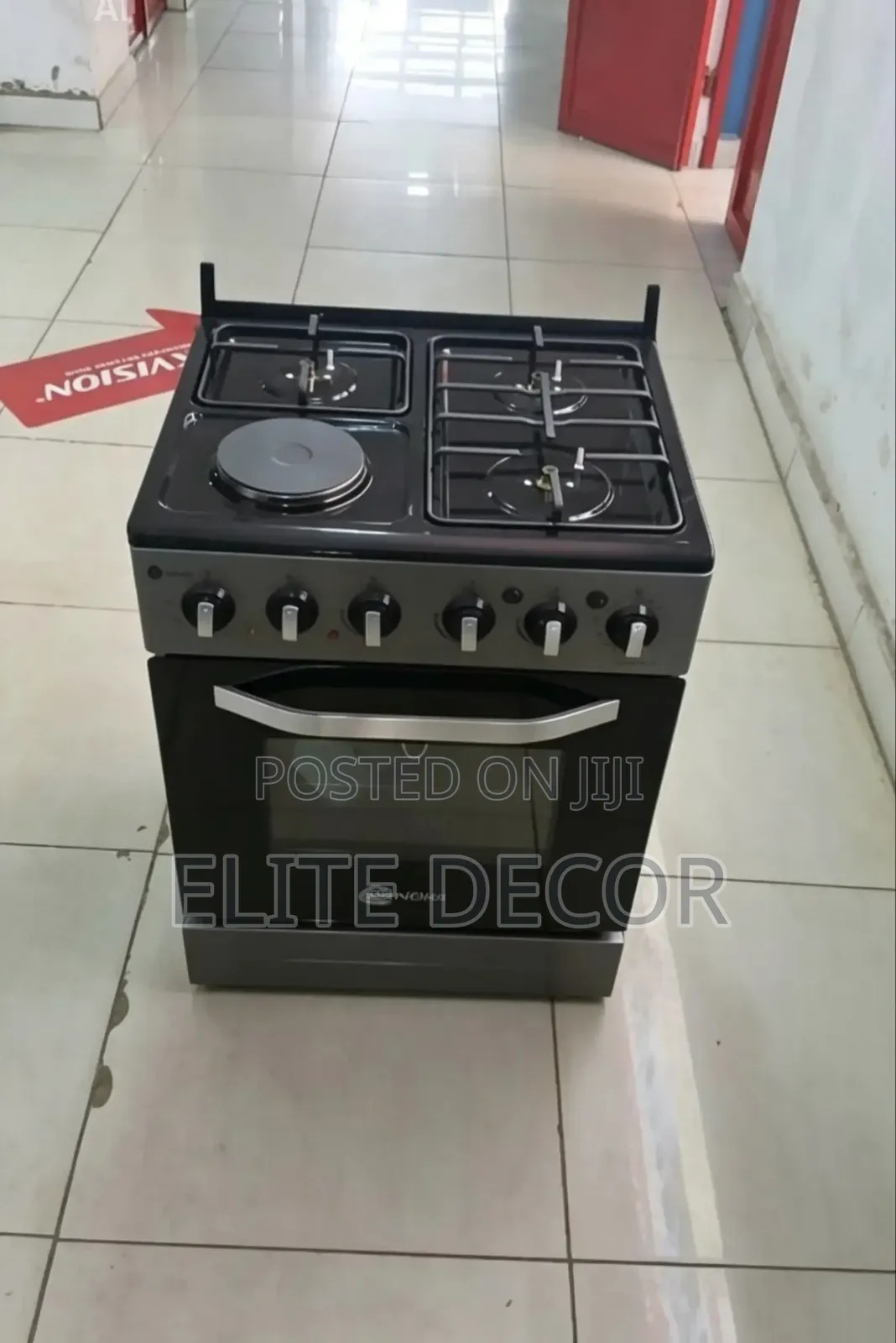 Nunix Kz-660 Standing Cooker 60×60cm (3 Gas + 1 Electric
